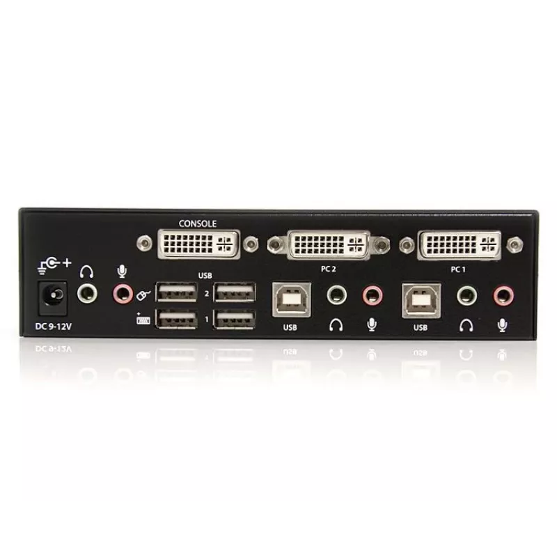 StarTech.com 2-portowy przełącznik KVM DVI USB z audio i hubem USB 2.0