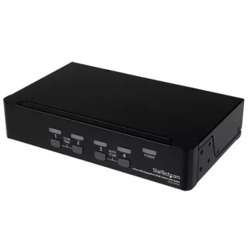 Przełącznik KVM StarTech.com 4-portowy USB DisplayPort z audio, 3840 x 2400 pikseli, czarny