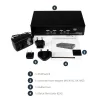 Przełącznik KVM StarTech.com 4-portowy USB DisplayPort z audio, 3840 x 2400 pikseli, czarny