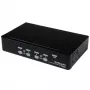 StarTech.com 4-portowy przełącznik KVM USB do montażu w szafie rack 1U z OSD, 1920 x 1440 pikseli, montaż w szafie rack, 5,4 W, 1U, czarny