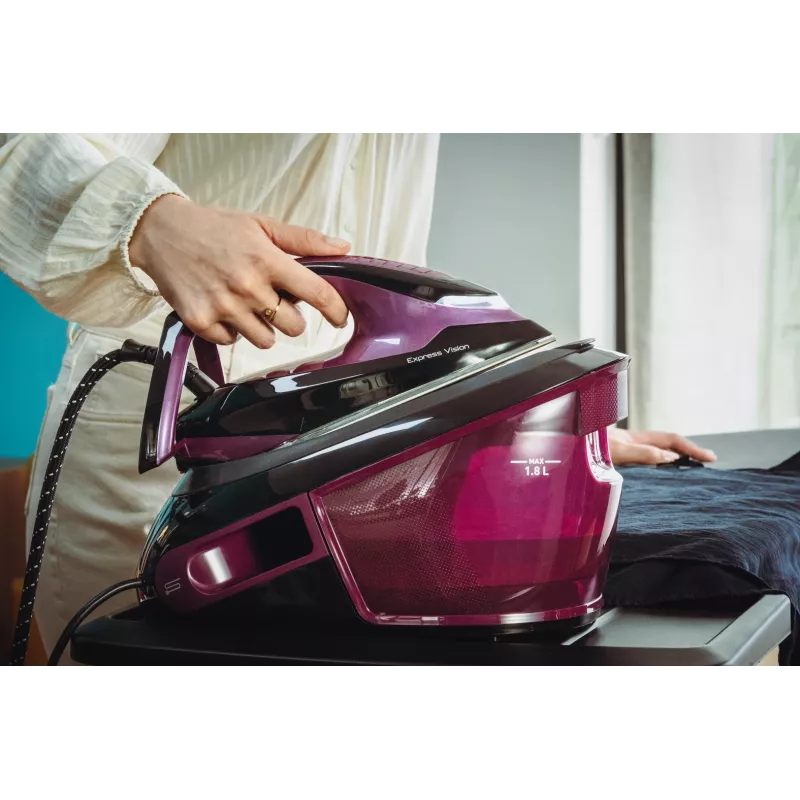 Tefal Express Vision SV8152 2800 W 1.8 L stopa Durilium AirGlide Autoclean Fioletowy, Czarny