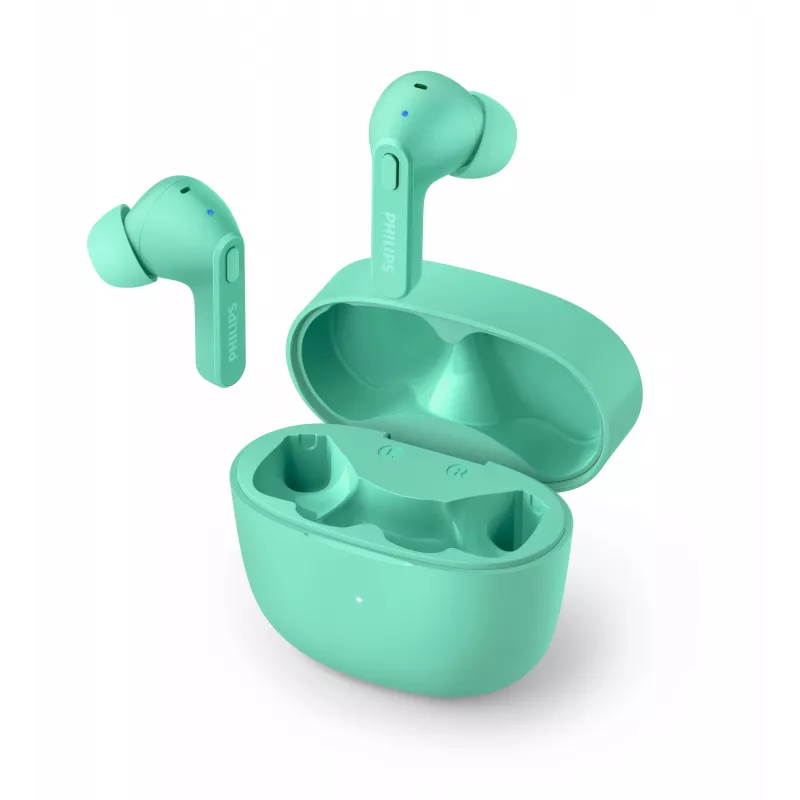 Słuchawki Philips 2000 series TAT2206GR/00 True Wireless Stereo (TWS) douszne, rozmowy/muzyka, Bluetooth, turkusowe
