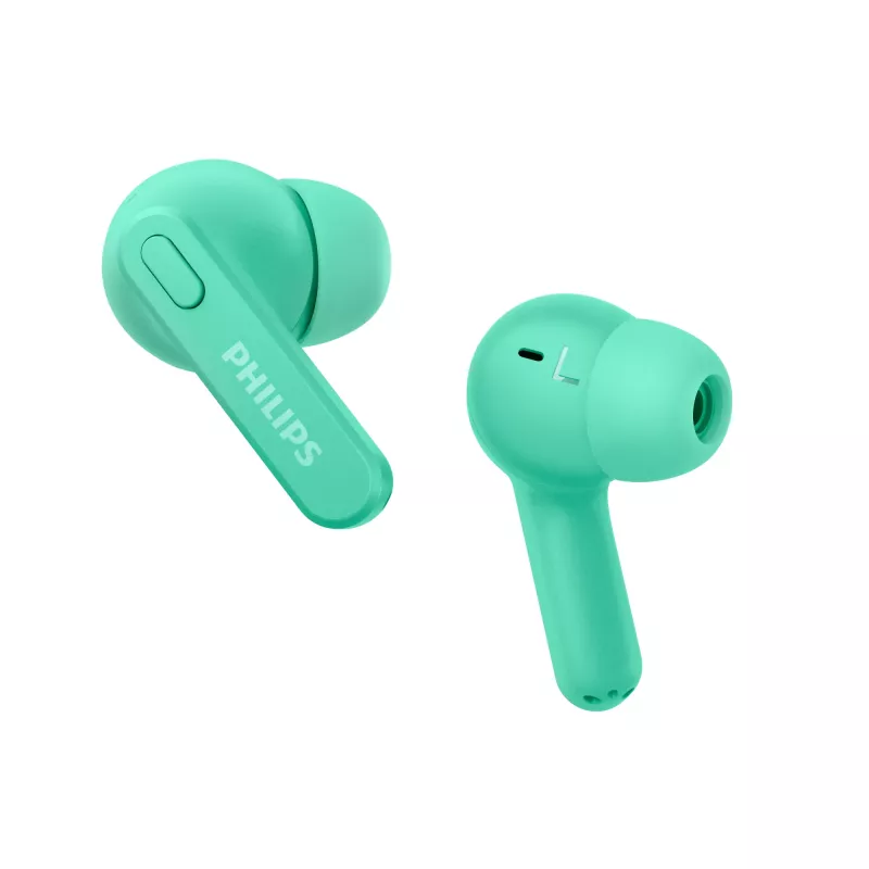 Słuchawki Philips 2000 series TAT2206GR/00 True Wireless Stereo (TWS) douszne, rozmowy/muzyka, Bluetooth, turkusowe
