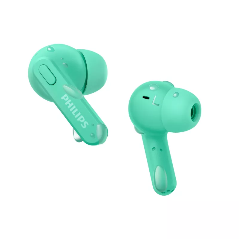 Słuchawki Philips 2000 series TAT2206GR/00 True Wireless Stereo (TWS) douszne, rozmowy/muzyka, Bluetooth, turkusowe