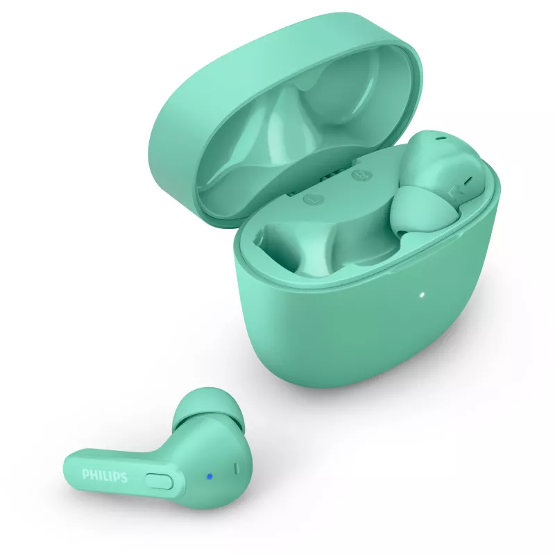 Słuchawki Philips 2000 series TAT2206GR/00 True Wireless Stereo (TWS) douszne, rozmowy/muzyka, Bluetooth, turkusowe