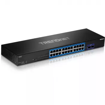 Switch Trendnet TEG-30262 v1.0R Gigabit Ethernet 24 Porty 1U Czarny