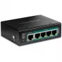 Przełącznik sieciowy TRENDnet TI-B541 Niezarządzalny 5-portowy Gigabit Ethernet (10/100/1000) z PoE, czarny