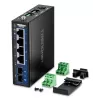 Niezarządzalny przełącznik Gigabit Ethernet TRENDnet TI-G51SC, 4x RJ-45 10/100/1000, przepustowość 10 Gbit/s, 2000 MAC, 9–60 V, montaż naścienny