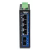 Niezarządzalny przełącznik Gigabit Ethernet TRENDnet TI-G51SC, 4x RJ-45 10/100/1000, przepustowość 10 Gbit/s, 2000 MAC, 9–60 V, montaż naścienny