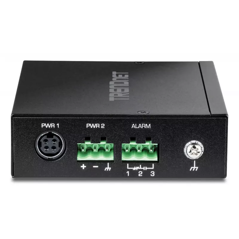 Niezarządzalny przełącznik Gigabit Ethernet TRENDnet TI-G51SC, 4x RJ-45 10/100/1000, przepustowość 10 Gbit/s, 2000 MAC, 9–60 V, montaż naścienny