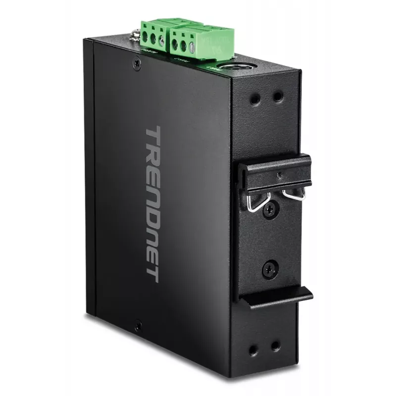 Niezarządzalny przełącznik Gigabit Ethernet TRENDnet TI-G51SC, 4x RJ-45 10/100/1000, przepustowość 10 Gbit/s, 2000 MAC, 9–60 V, montaż naścienny