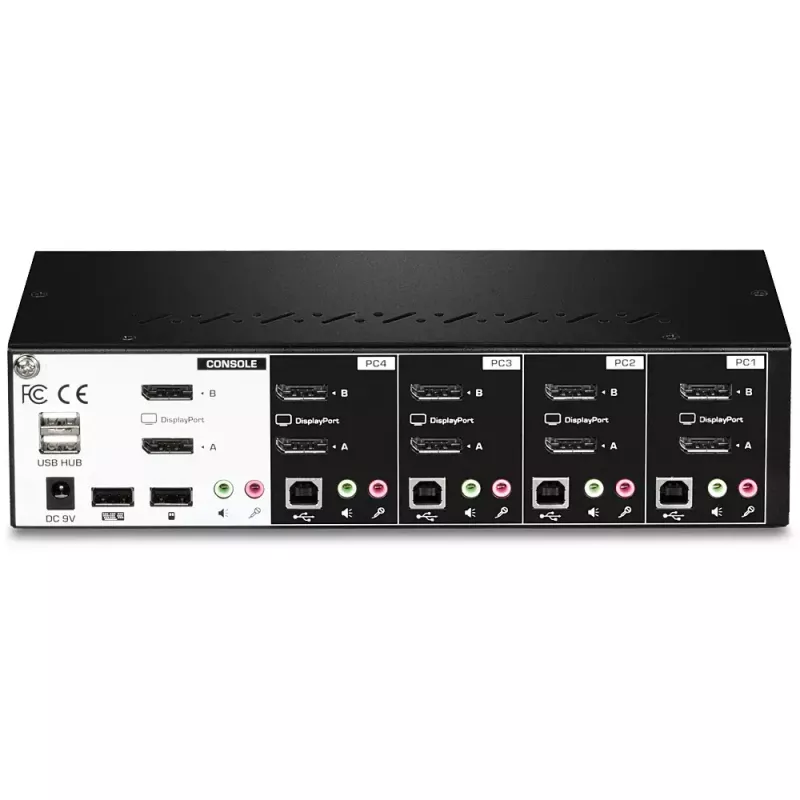 Przełącznik KVM Trendnet TK-440DP Czarny Srebrny