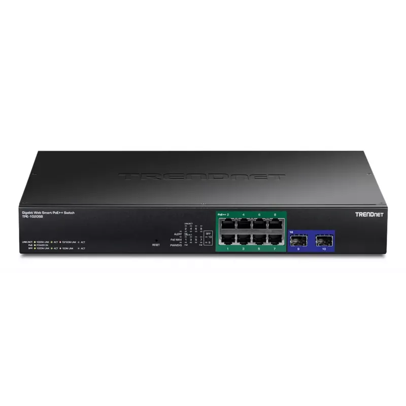 Niezarządzalny przełącznik Trendnet TPE-1020SB 8 portów Gigabit Ethernet PoE 1U