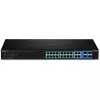 Przełącznik zarządzalny Trendnet TPE-1620WSF to przełącznik L2/L3 Gigabit Ethernet z 20 portami, obsługujący Power over Ethernet (PoE). Oferuje przepustowość przełączania 40 Gbps i budżet PoE 370 W.