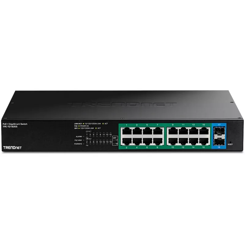Przełącznik zarządzalny Trendnet TPE-TG182ES 16 portów Gigabit Ethernet PoE