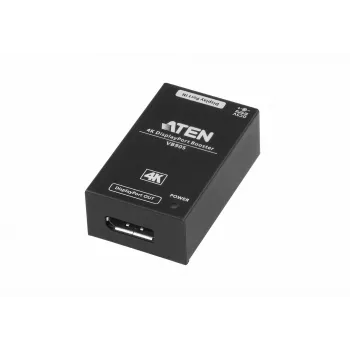 Wzmacniacz AV ATEN 4K Display Port Booster VB905-AT-G — 4K (4096×2160), przewodowy, zasięg 20 m, 5 V/2,6 A, czarny