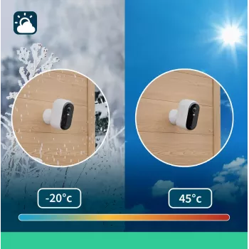 Kamera IP Arlo Essential 2K 2560 x 1440 Bezprzewodowa Wewnętrzna/Zewnętrzna
