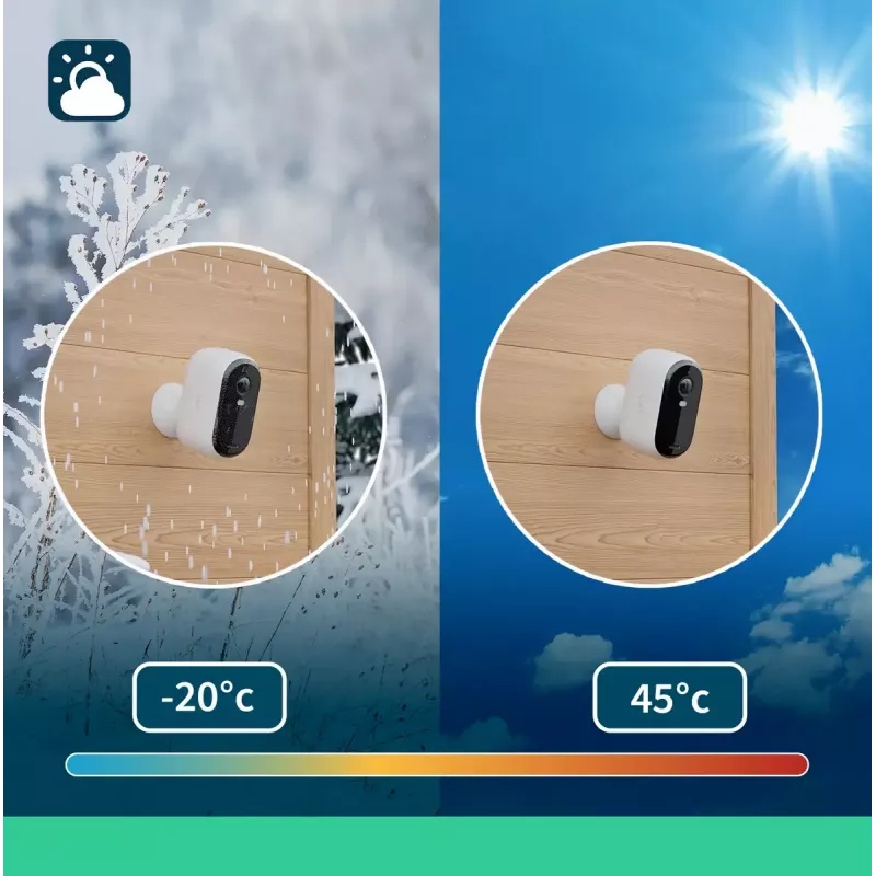 Kamera IP Arlo Essential 2K 2560 x 1440 Bezprzewodowa Wewnętrzna/Zewnętrzna