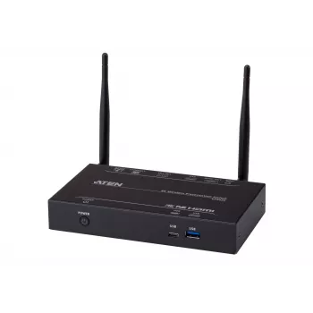 ATEN 4K Bezprzewodowy Przełącznik Prezentacyjny Desktop Czarny HDMI VGA Wi-Fi 5