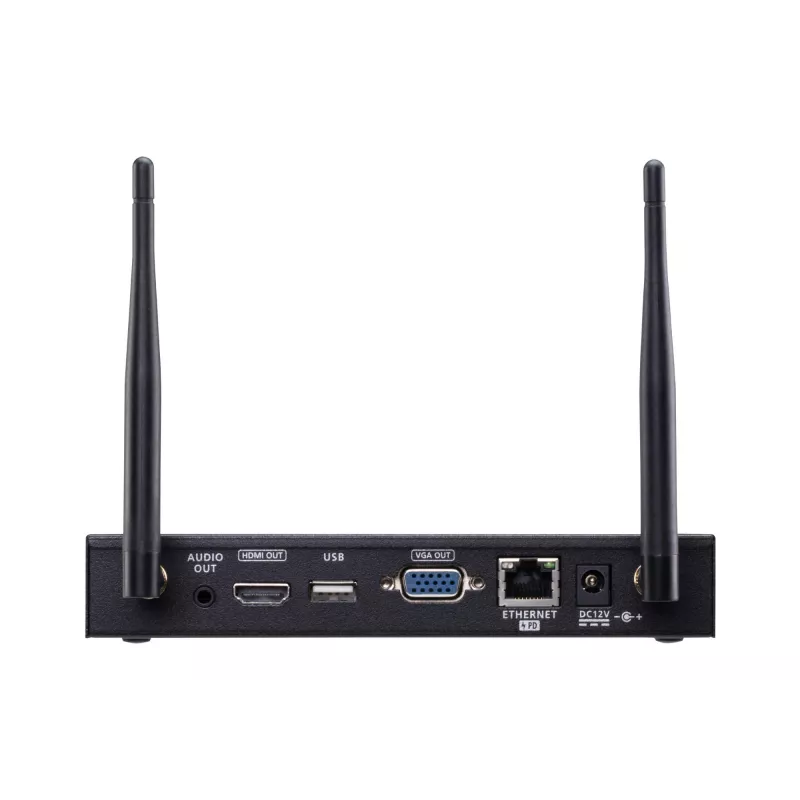 ATEN 4K Bezprzewodowy Przełącznik Prezentacyjny Desktop Czarny HDMI VGA Wi-Fi 5