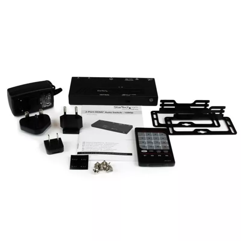 Przełącznik HDMI 2-portowy StarTech.com z automatycznym i priorytetowym przełączaniem - 1080p