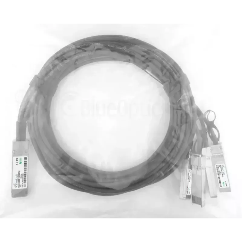 Kabel DAC BlueOptics X4DACBL3-BL 3m QSFP 4x SFP+ Czarny