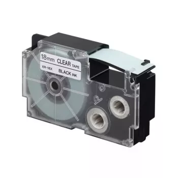 Taśma do etykieciarki Casio XR-18X1 Czarny na przezroczystym