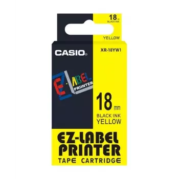 Taśma do etykietowania Casio XR-18YW1 Czarny na żółtym