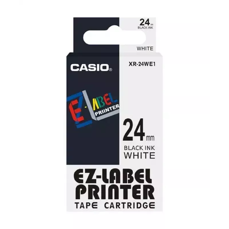 Taśma do etykieciarki Casio XR-24WE1 Czarny na białym