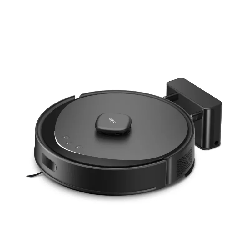 Odkurzacz robot TP-Link Tapo, bezworkowy, czarny, okrągły, ładowanie, 55 dB, 0.3 L