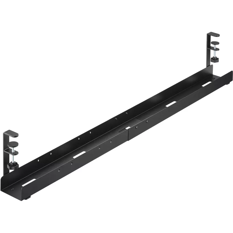 InLine Uniwersalna prowadnica kabli 3-poziomowa (80/100/120 cm) do montażu pod blatem, czarna