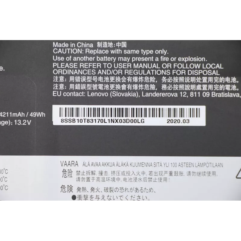 Lenovo 5B10W13927 część zamienna do laptopa Bateria