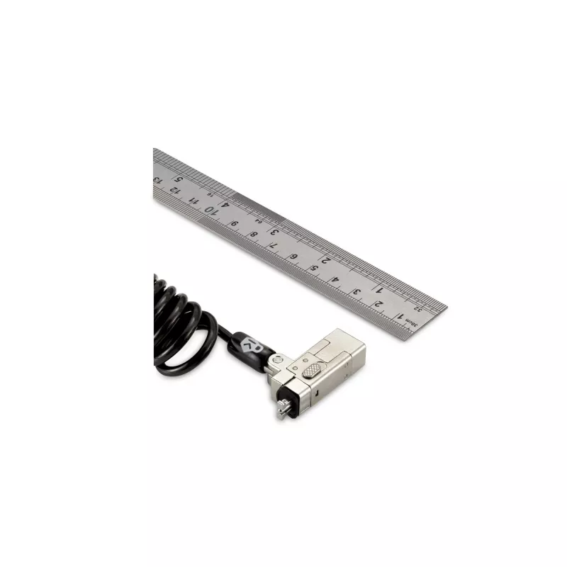Kensington Slim NanoSaver 2.0 Przenośny Zamek na Klucz Srebrno-Czarny 1,8m
