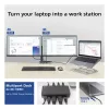 Stacja dokująca ACT USB-C 4K MST do 2 monitorów HDMI, Ethernet, USB-C, 3x USB-A, PD pass-through i odłączany kabel połączeniowy o długości 1 metra