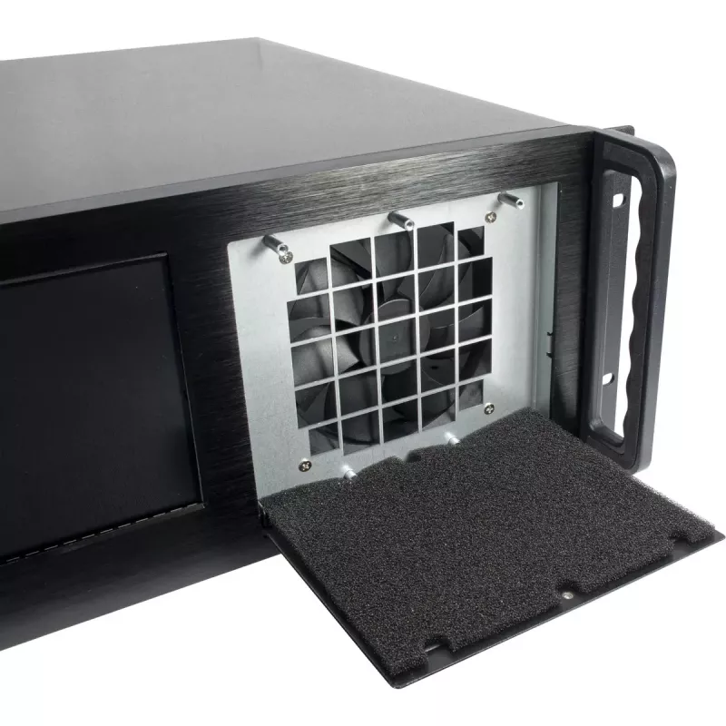 Obudowa serwerowa rack Inter-Tech 4U-4460 TFT Czarna 1x wentylator 120mm 5.25 cala HDD