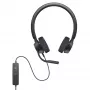 DELL Pro Stereo Headset - WH3022, przewodowy, biuro/centrum obsługi telefonicznej, 96 g, zestaw słuchawkowy, czarny