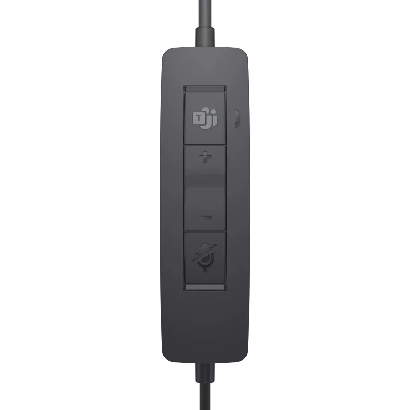 DELL Pro Stereo Headset - WH3022, przewodowy, biuro/centrum obsługi telefonicznej, 96 g, zestaw słuchawkowy, czarny