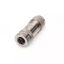 Digitus CAT 6A M12 Jack X-kodowany IP67 Męski Złącze Srebrny Płaski