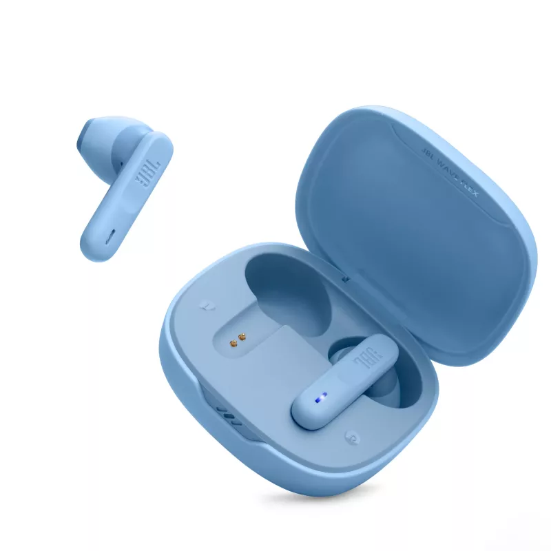 JBL Wave Flex Zestaw słuchawkowy True Wireless Stereo (TWS) douszny Rozmowy/Muzyka/Sport/Codzienne Bluetooth Niebieski