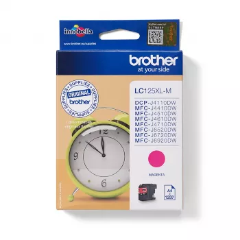 Wkład atramentowy Brother LC125XLM 1 szt. Oryginalny Extra (Super) Wysokowydajny purpurowy