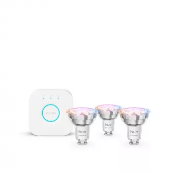 Philips Hue biały and colour ambience Essential zestaw startowy: 3 inteligentne żarówki GU10 (345 lm)
