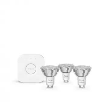 Philips Hue biały and colour ambience Essential zestaw startowy: 3 inteligentne żarówki GU10 (345 lm)