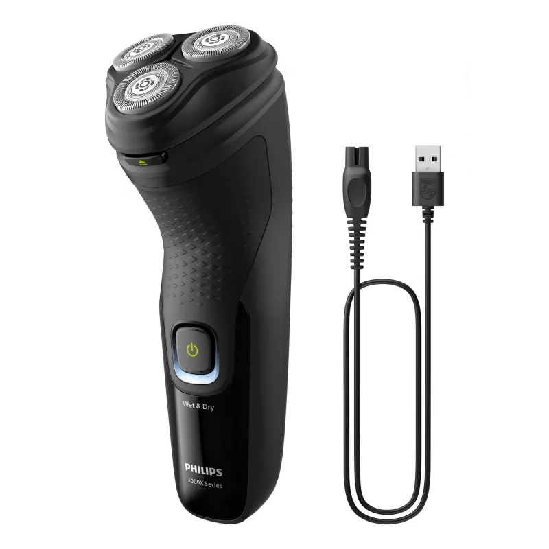 Golarka męska Philips X3021/00, System golący rotacyjny, Trymer, Czarny
