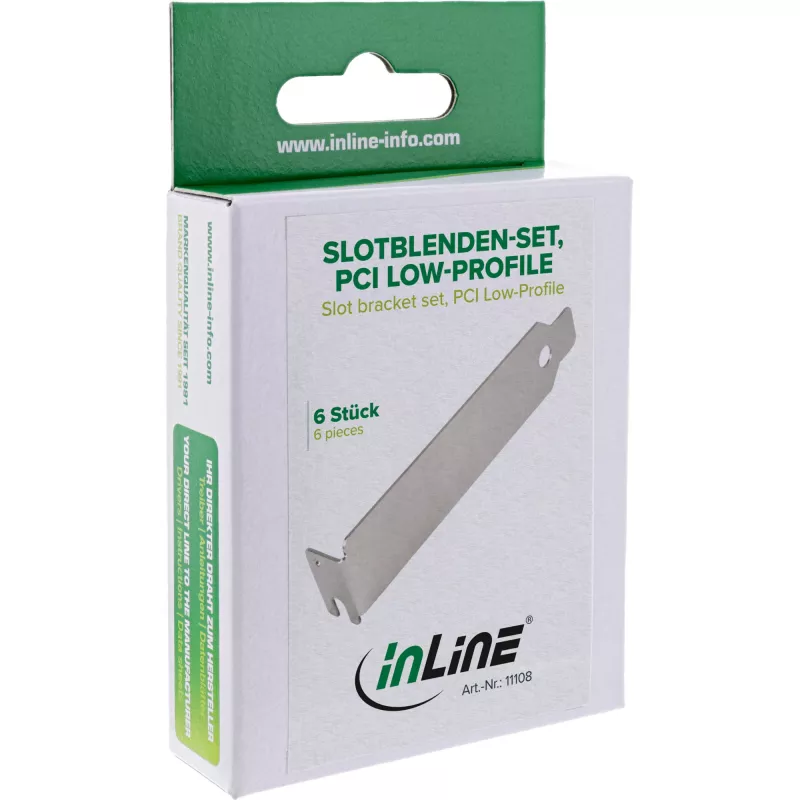 InLine Low Profile zaślepka szczelinowa do kart rozszerzeń (PCI / PCI-E / ISA), 6 szt.