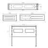 InLine 19-calowa składana szafa rack, 2U, głębokość 24-40 cm, z pokrywą, czarna