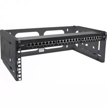 Składana szafa rack InLine 19 cali, 4U, głębokość 24-40 cm, czarna