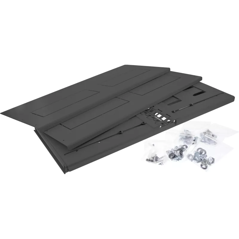 Uchwyt ścienny InLine 19-calowy składany rack 4U głębokość 24-40 cm czarny