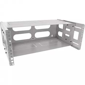 InLine 19-calowa składana szafa rack, 4U, głębokość 24-40 cm, z osłoną, szara