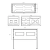 InLine 19-calowa składana szafa rack, 4U, głębokość 24-40 cm, z osłoną, szara