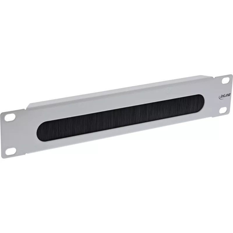 InLine 10-calowy panel przepustowy ze szczotką, 1U, szary RAL 7035